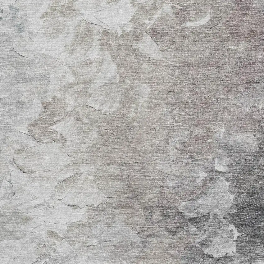 Taupe Gray And Silver Abstract Washable Area Rug With UV Protection Photo 2