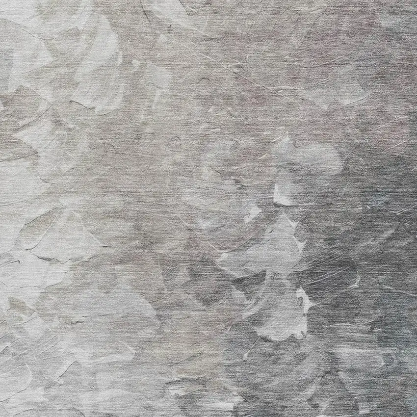 Taupe Gray And Silver Abstract Washable Area Rug With UV Protection Photo 2