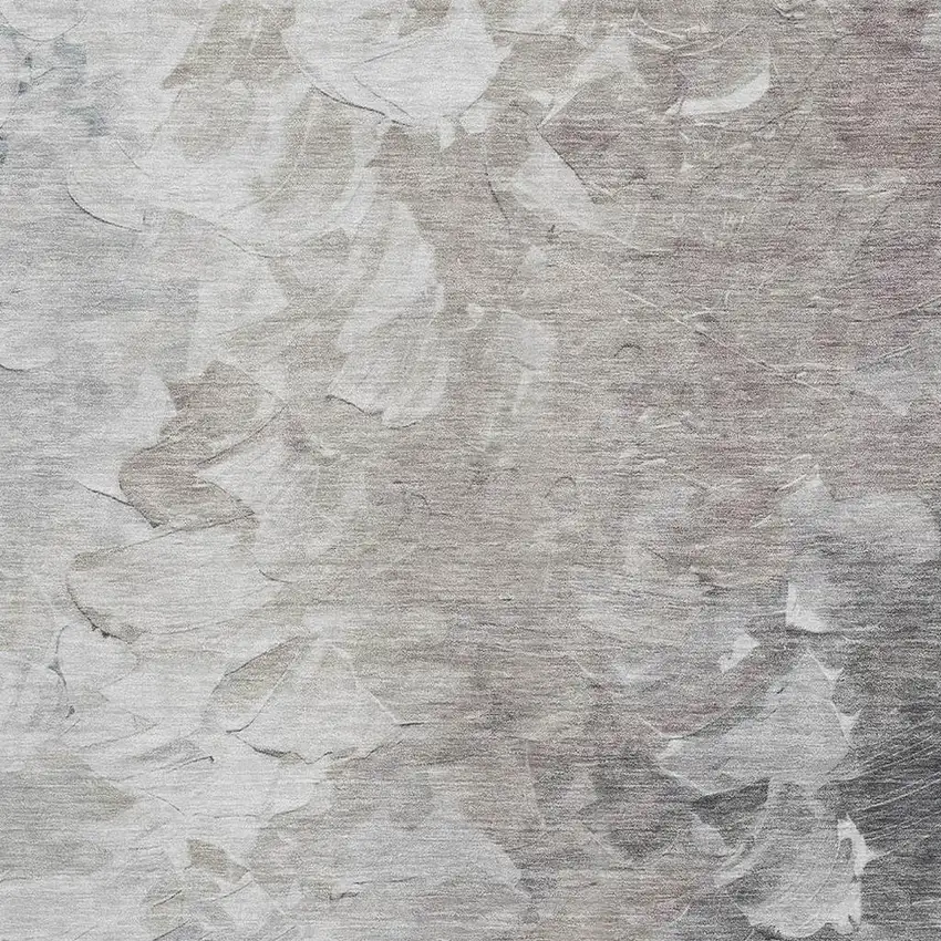 Taupe Gray And Silver Abstract Washable Area Rug With UV Protection Photo 2