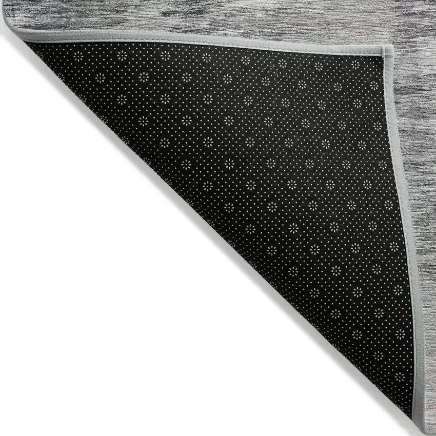 Taupe Gray And Silver Abstract Washable Indoor Outdoor Area Rug Photo 4