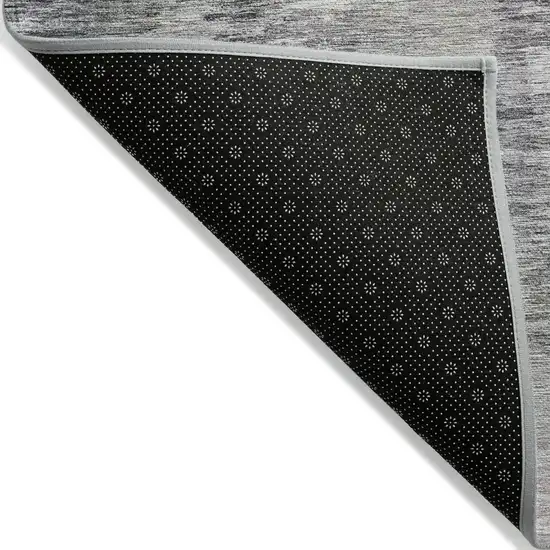 Taupe Gray And Silver Abstract Washable Indoor Outdoor Area Rug Photo 4