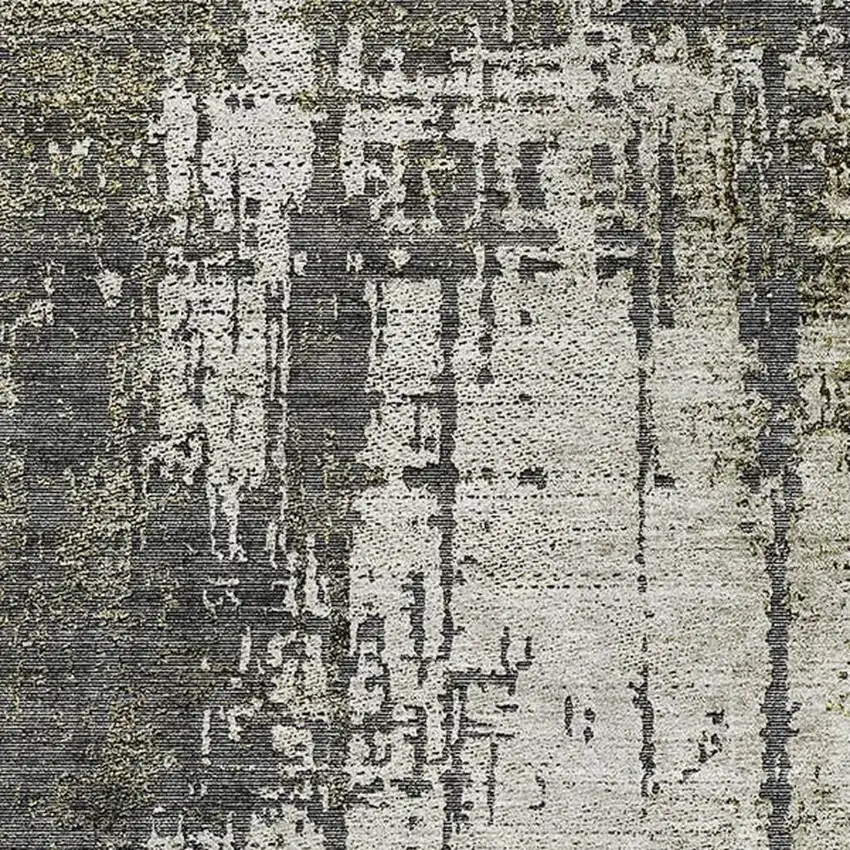 Taupe Green And Gray Abstract Washable Area Rug With UV Protection Photo 4