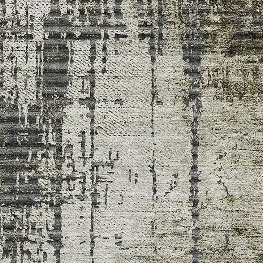 Taupe Green And Gray Abstract Washable Area Rug With UV Protection Photo 5