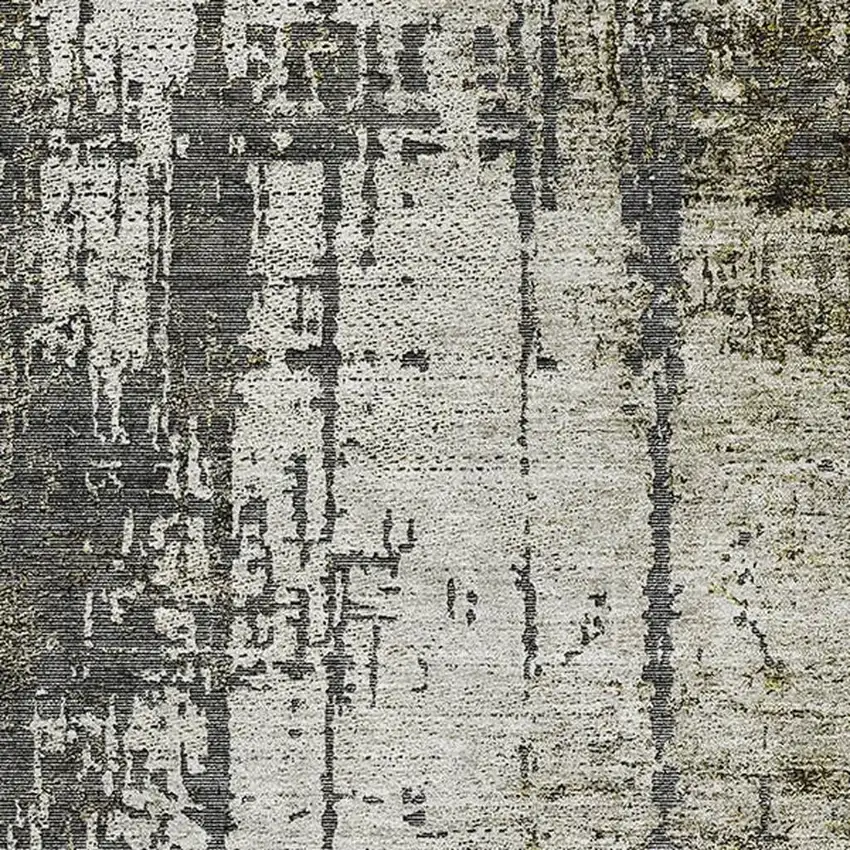 Taupe Green And Gray Abstract Washable Area Rug With UV Protection Photo 4