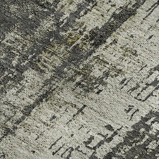 Taupe Green And Gray Abstract Washable Area Rug With UV Protection Photo 4