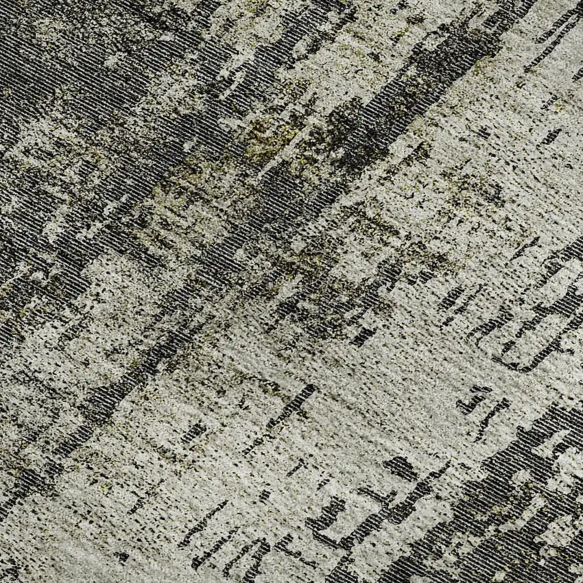 Taupe Green And Gray Abstract Washable Area Rug With UV Protection Photo 4