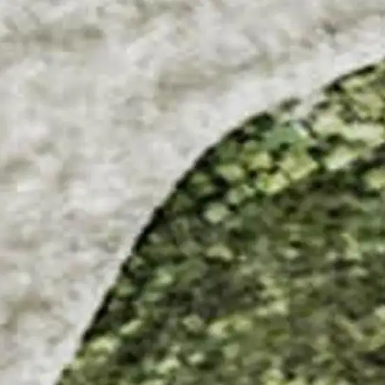 Taupe Green And Gray Animal Print Washable Area Rug With UV Protection Photo 5