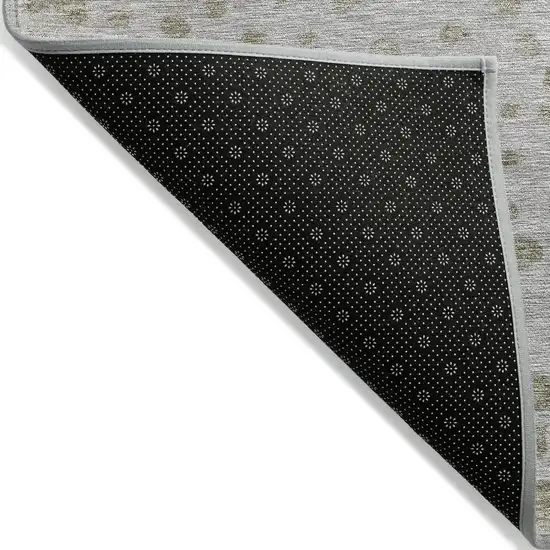 Taupe Green And Ivory Abstract Washable Indoor Outdoor Area Rug Photo 3