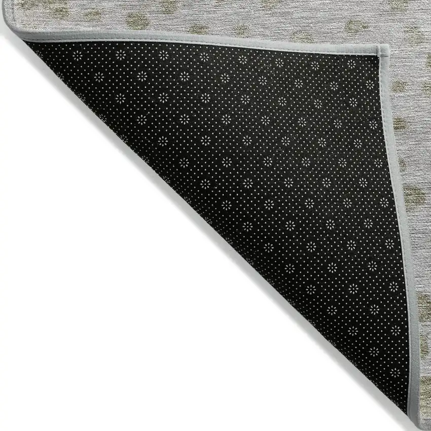 Taupe Green And Ivory Abstract Washable Indoor Outdoor Area Rug Photo 3