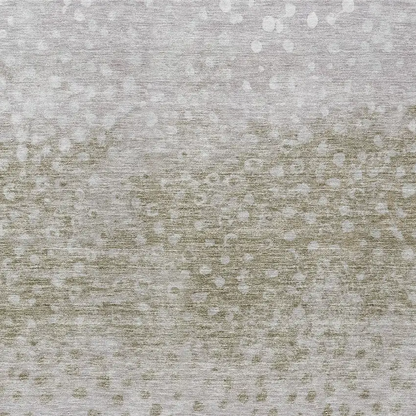 Taupe Green And Ivory Abstract Washable Indoor Outdoor Area Rug Photo 5