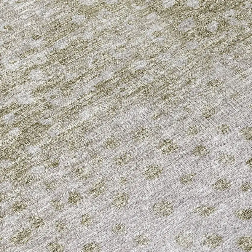 Taupe Green And Ivory Abstract Washable Indoor Outdoor Area Rug Photo 8