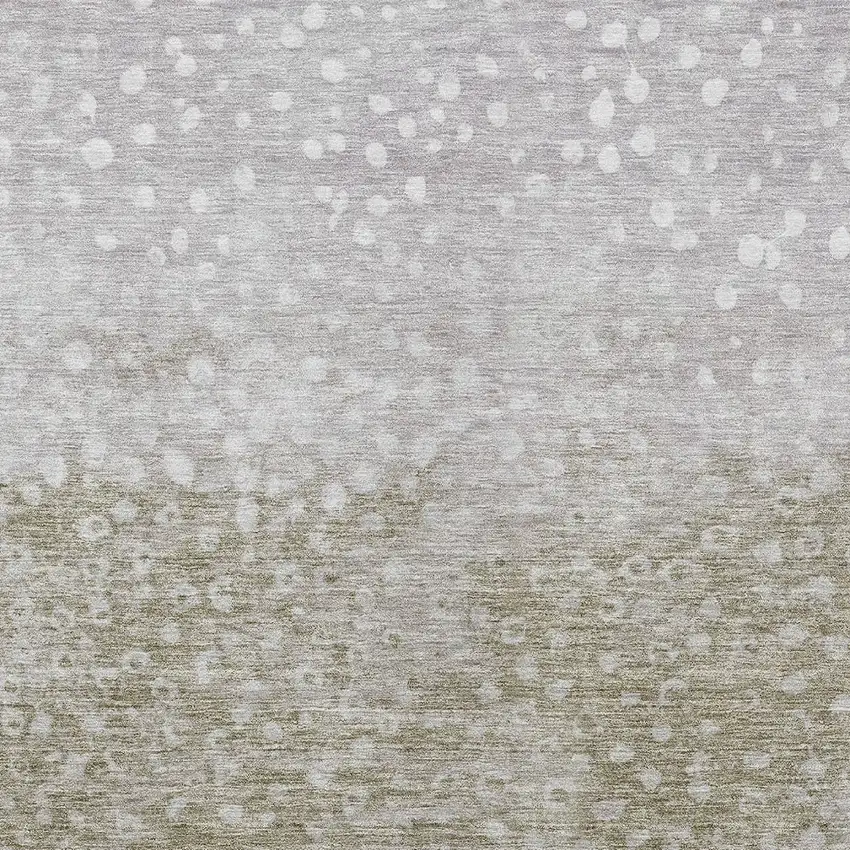 Taupe Green And Ivory Abstract Washable Indoor Outdoor Area Rug Photo 5