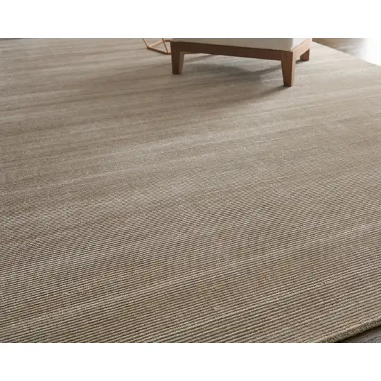 Taupe Hand Woven Area Rug Photo 4