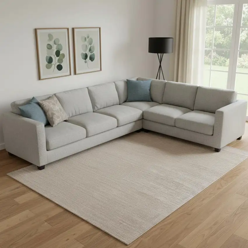 Taupe Hand Woven Area Rug Photo 1