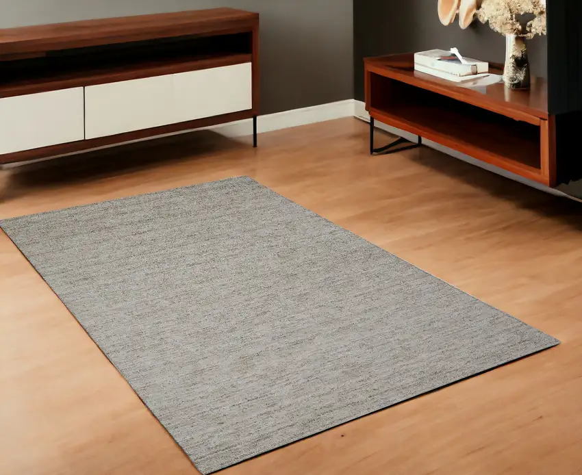 Taupe Hand Woven Area Rug Photo 1
