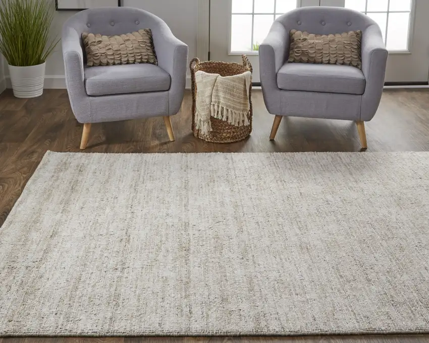 Taupe Hand Woven Area Rug Photo 8