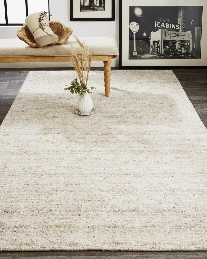 Taupe Hand Woven Area Rug Photo 6