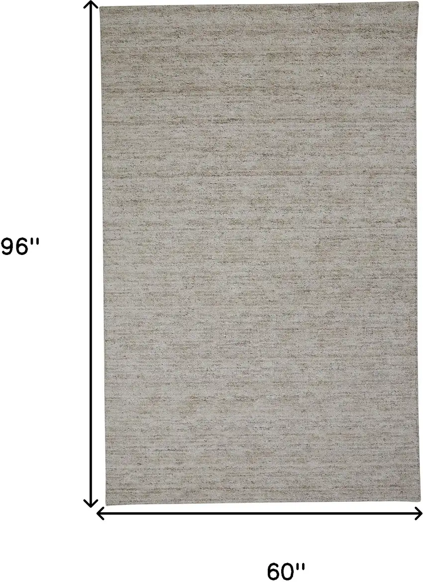 Taupe Hand Woven Area Rug Photo 4