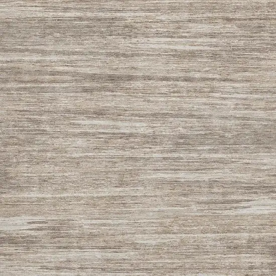 Taupe Ivory And Beige Striped Washable Area Rug With UV Protection Photo 3