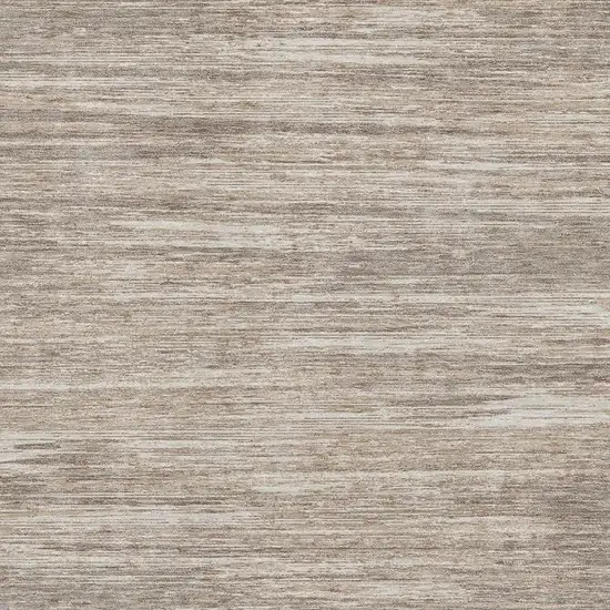 Taupe Ivory And Beige Striped Washable Area Rug With UV Protection Photo 3