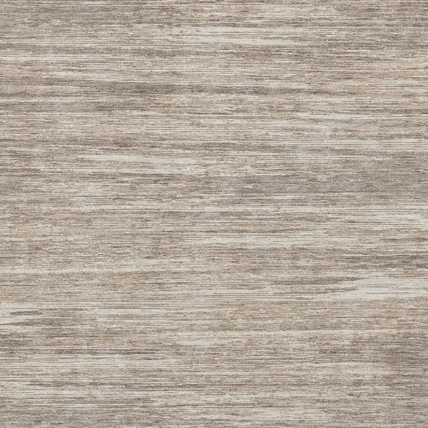 Taupe Ivory And Beige Striped Washable Area Rug With UV Protection Photo 3