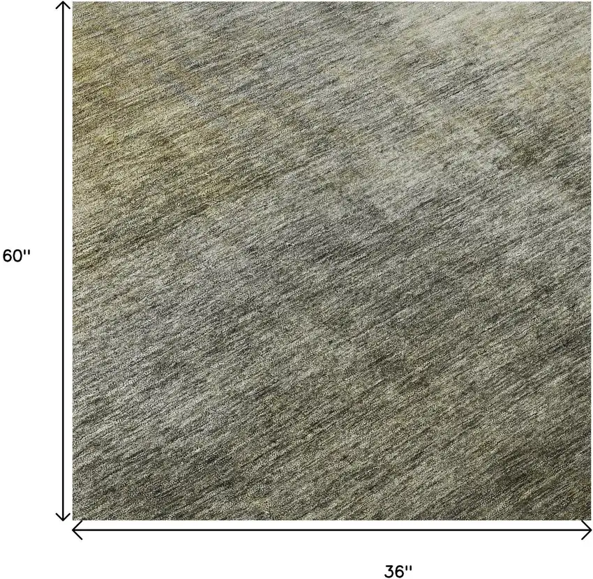 Taupe Ivory And Brown Abstract Washable Area Rug With UV Protection Photo 8