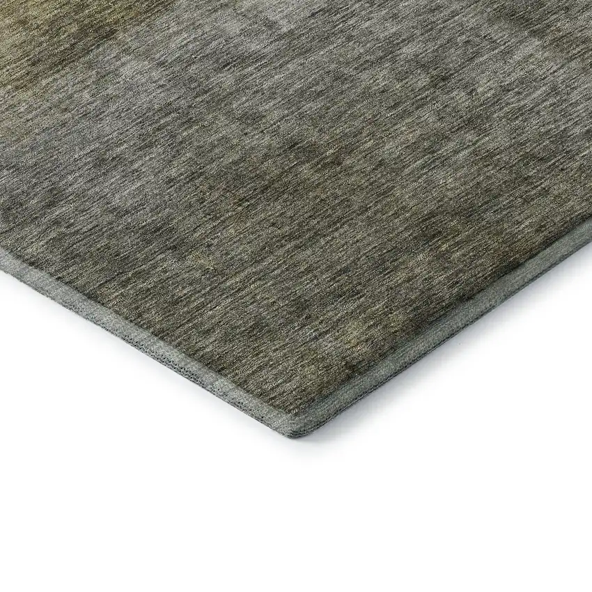Taupe Ivory And Brown Abstract Washable Area Rug With UV Protection Photo 6