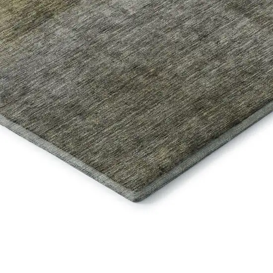 Taupe Ivory And Brown Abstract Washable Area Rug With UV Protection Photo 6