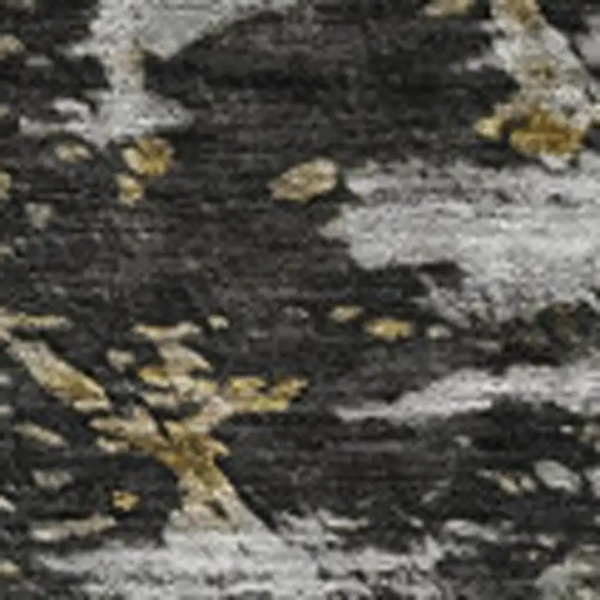 Taupe Ivory And Charcoal Abstract Washable Area Rug With UV Protection Photo 4