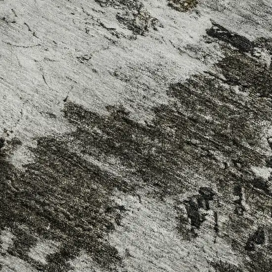 Taupe Ivory And Charcoal Abstract Washable Area Rug With UV Protection Photo 2