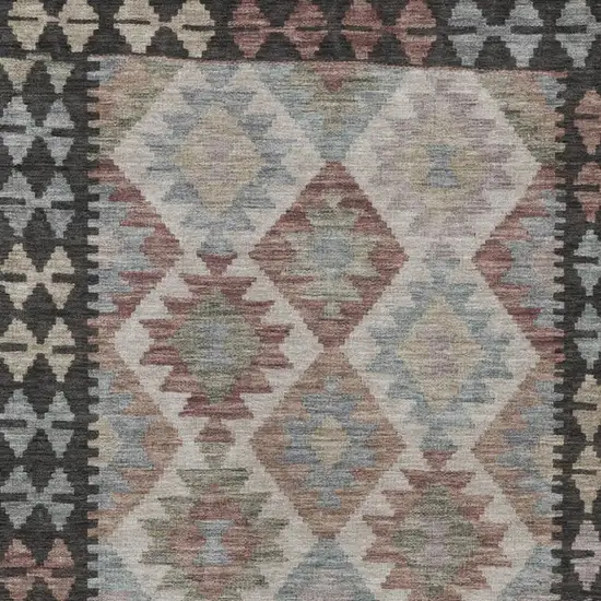 Taupe Ivory And Copper Tribal Washable Indoor Outdoor Area Rug Photo 5