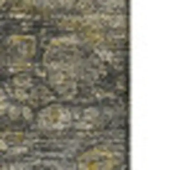 Taupe Ivory And Gold Abstract Washable Area Rug With UV Protection Photo 4