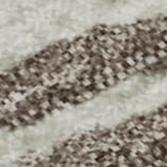 Taupe Ivory And Gold Abstract Washable Area Rug With UV Protection Photo 2