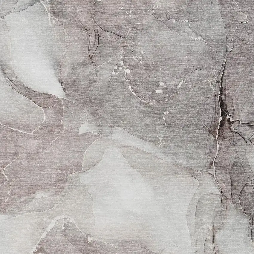 Taupe Ivory And Gray Abstract Washable Area Rug With UV Protection Photo 3