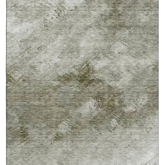 Taupe Ivory And Gray Abstract Washable Area Rug With UV Protection Photo 6