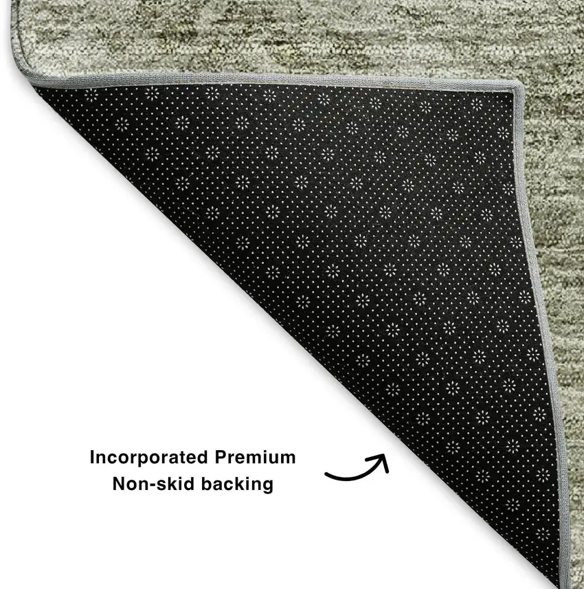 Taupe Ivory And Gray Abstract Washable Area Rug With UV Protection Photo 8