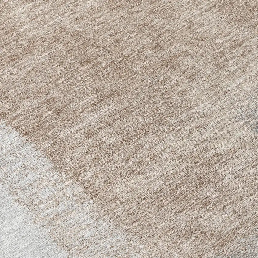 Taupe Ivory And Gray Abstract Washable Indoor Outdoor Area Rug Photo 6
