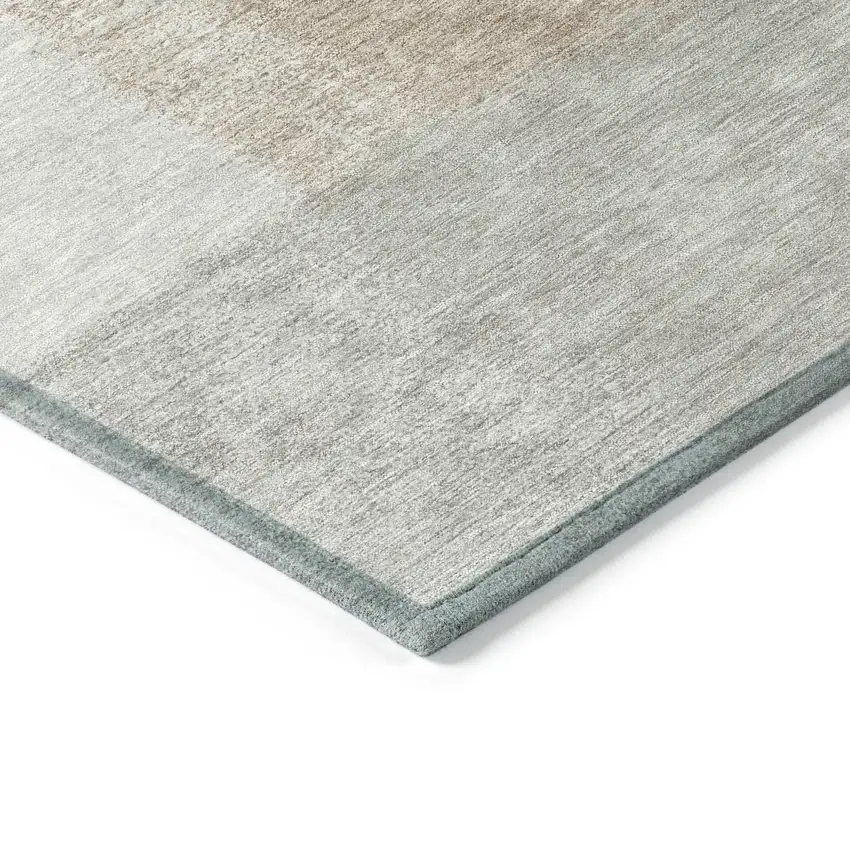 Taupe Ivory And Gray Abstract Washable Indoor Outdoor Area Rug Photo 5