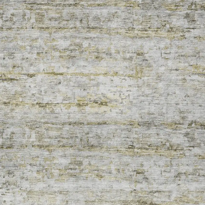 Taupe Ivory And Green Striped Washable Indoor Outdoor Area Rug Photo 5
