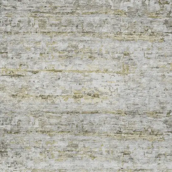 Taupe Ivory And Green Striped Washable Indoor Outdoor Area Rug Photo 5