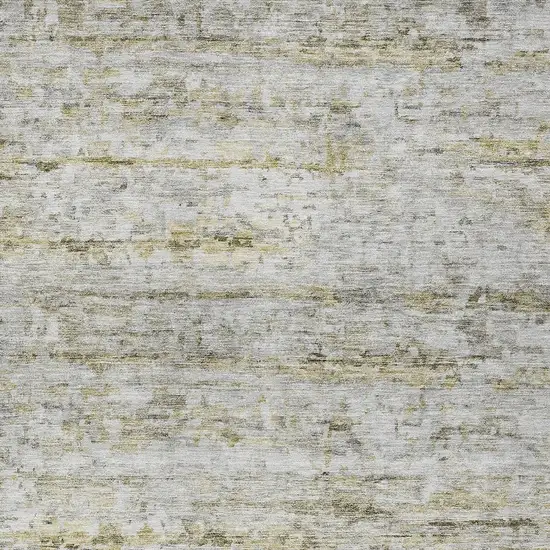 Taupe Ivory And Green Striped Washable Indoor Outdoor Area Rug Photo 5