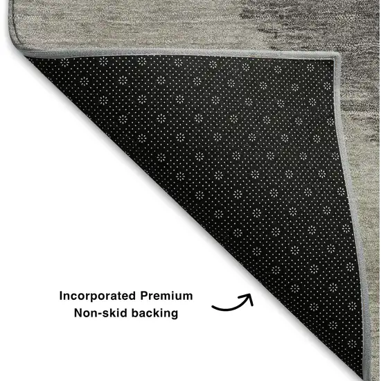 Taupe Ivory And Rust Geometric Washable Area Rug With UV Protection Photo 8