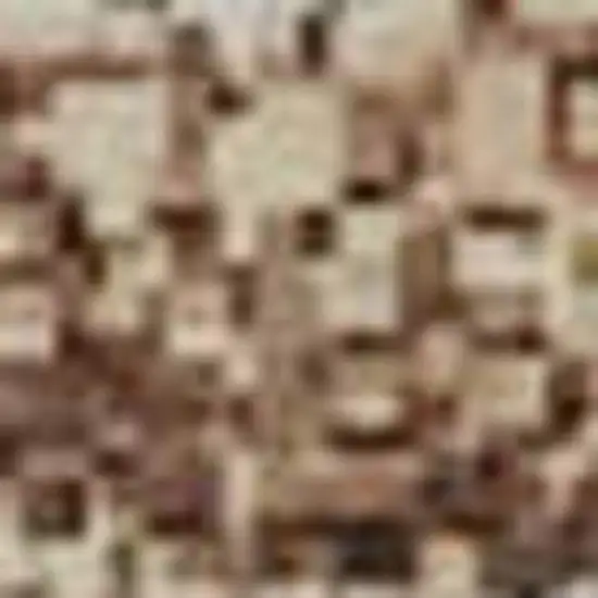 Taupe Ivory And Rust Geometric Washable Area Rug With UV Protection Photo 1