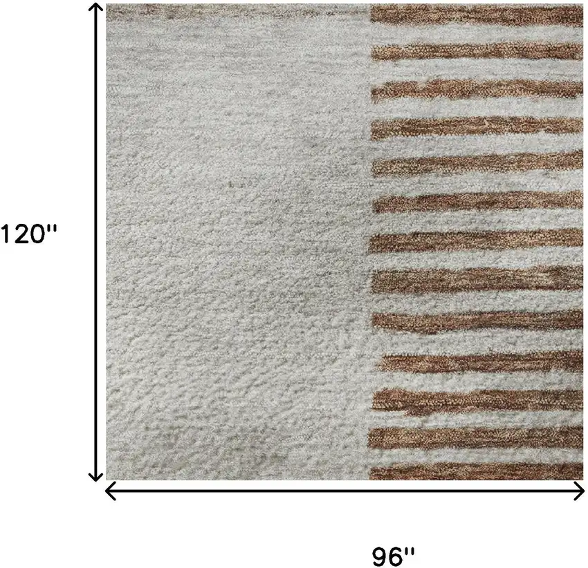 Taupe Ivory And Rust Geometric Washable Area Rug With UV Protection Photo 9