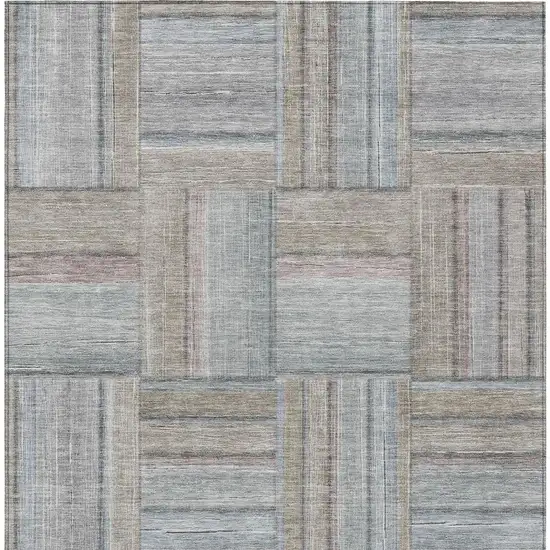 Taupe Lavender And Gray Geometric Washable Indoor Outdoor Area Rug Photo 6