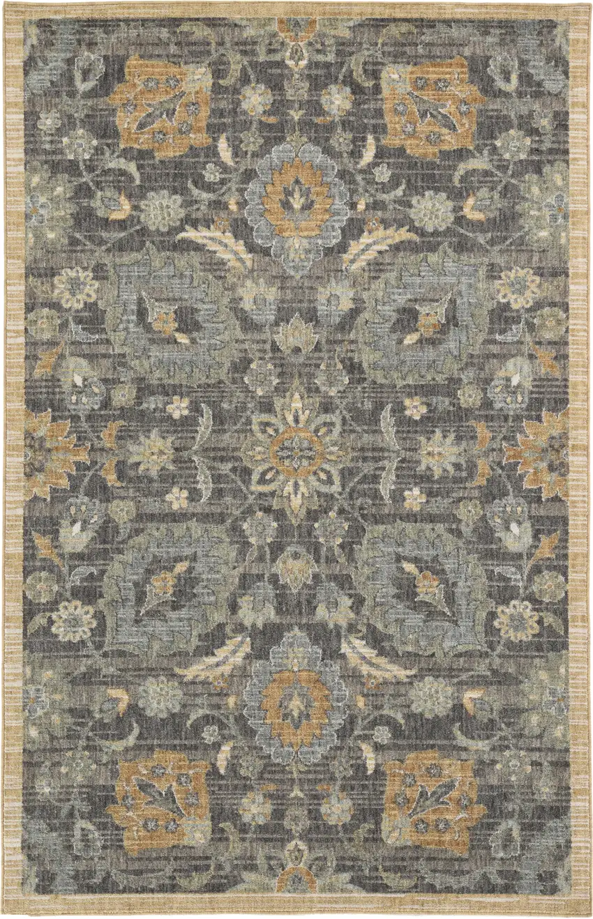 Taupe Machine Woven Traditional Indoor Area Rug Photo 2
