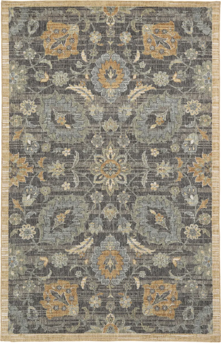 Taupe Machine Woven Traditional Indoor Area Rug Photo 2