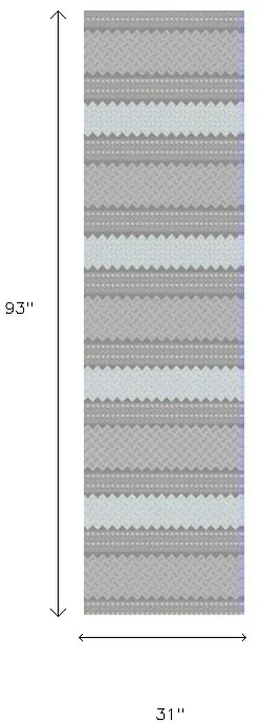 Gray and Ivory Southwestern Indoor Outdoor Area Rug Photo 3