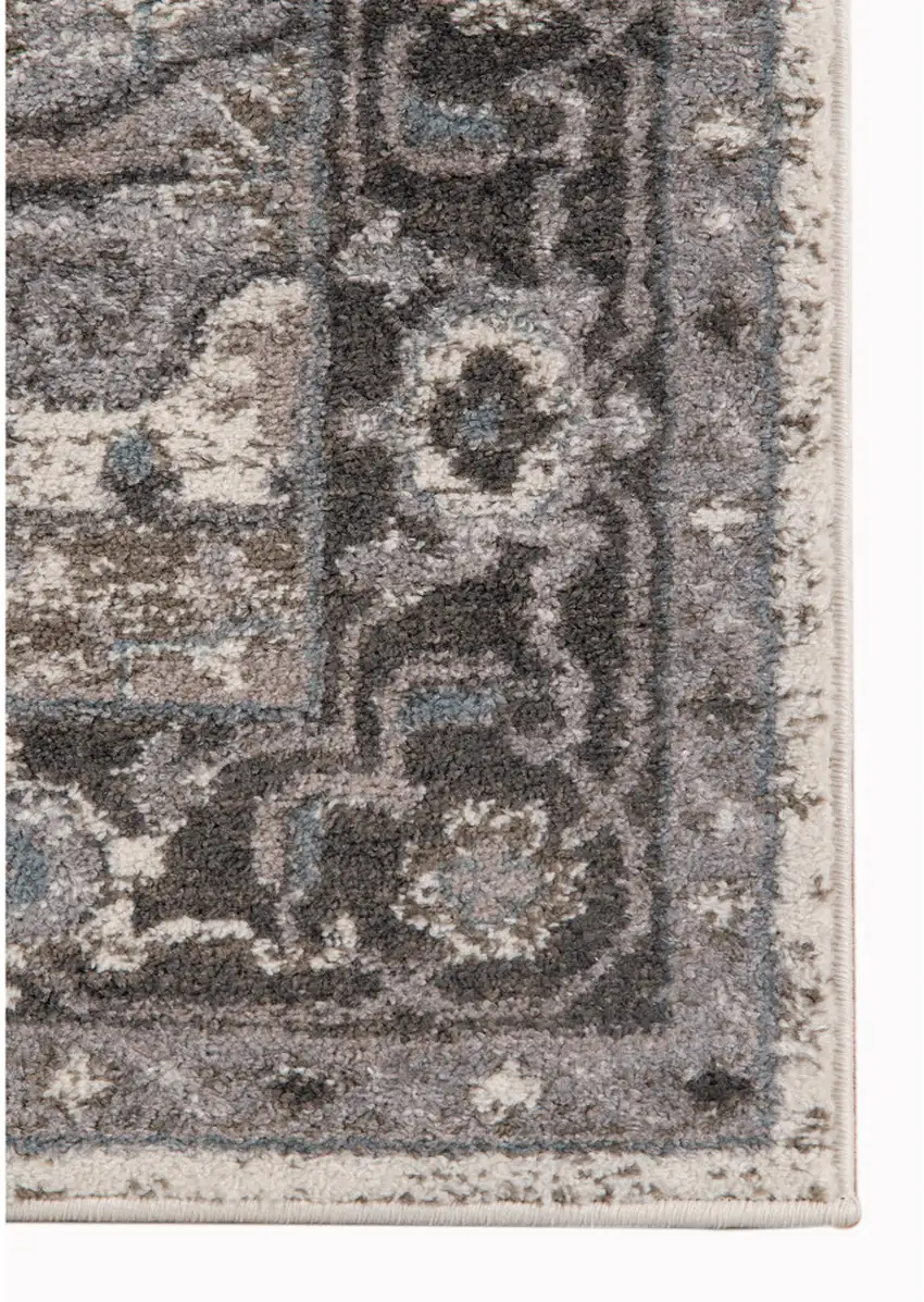 Taupe Medallion Power Loom Area Rug Photo 2