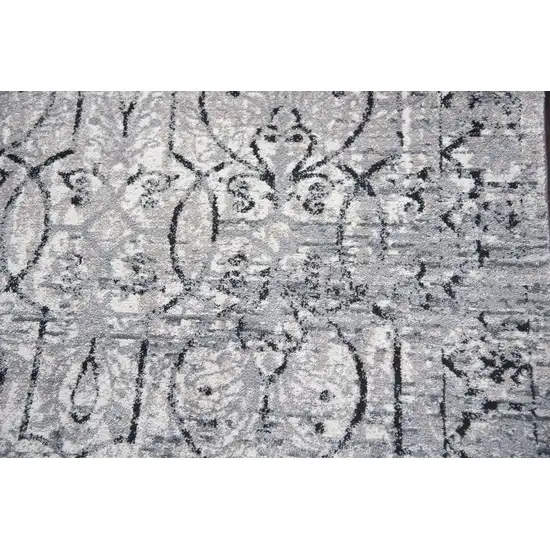 Taupe Natural Gray And Black Oriental Area Rug Photo 3